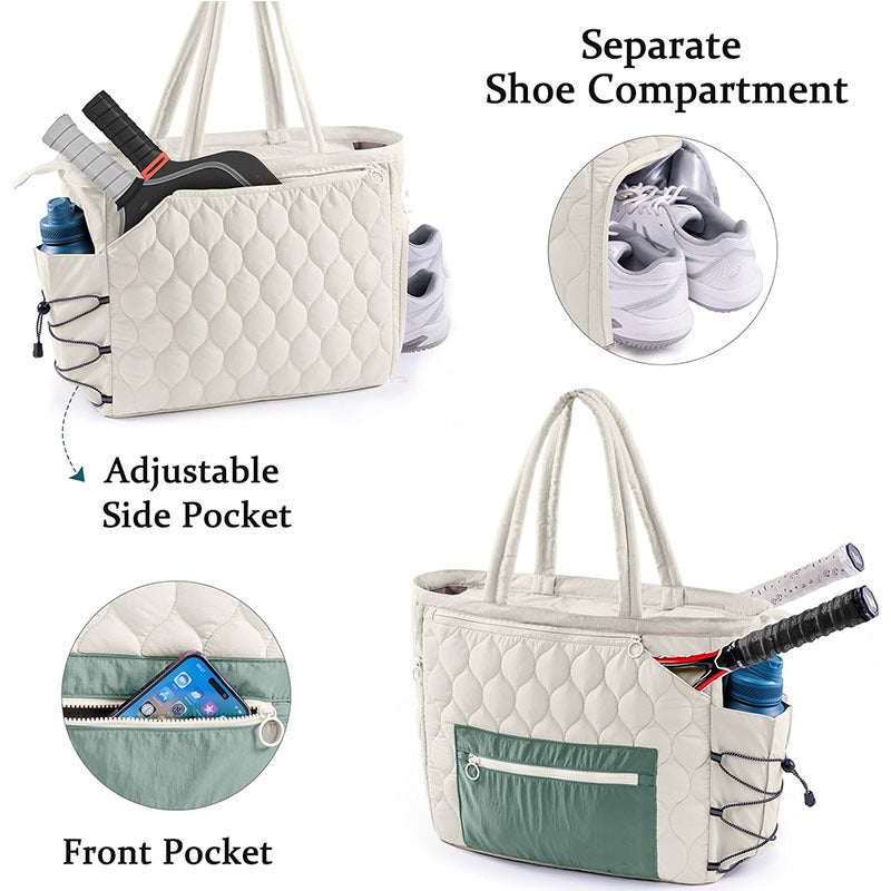 Sportliche Quilt-Tasche mit Separatem Schuhfach und Fächern Für Zubehör Brehn