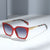 Damen Oversized-Sonnenbrille mit elegantem transparentem Rahmen und goldenen Akzenten Brehn