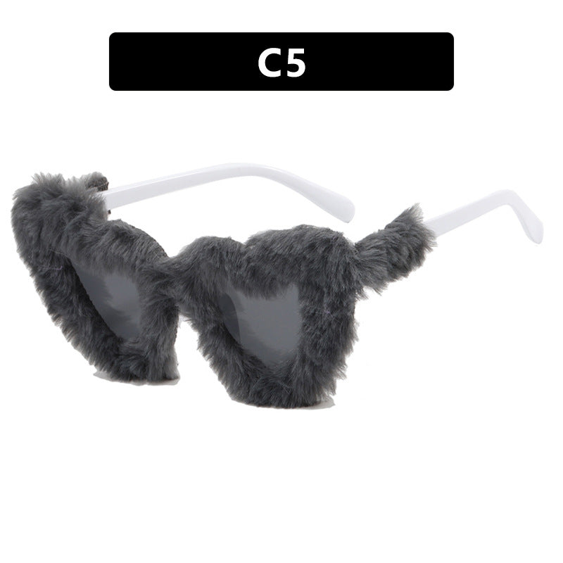 Damen Pfoten-Sonnenbrille mit luxuriösem Pelzbesatz Brehn