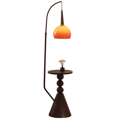 Designer Stehlampe mit integriertem Beistelltisch