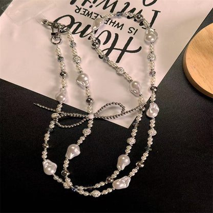 Elegante Perlenbesetzte Brillenband Brehn