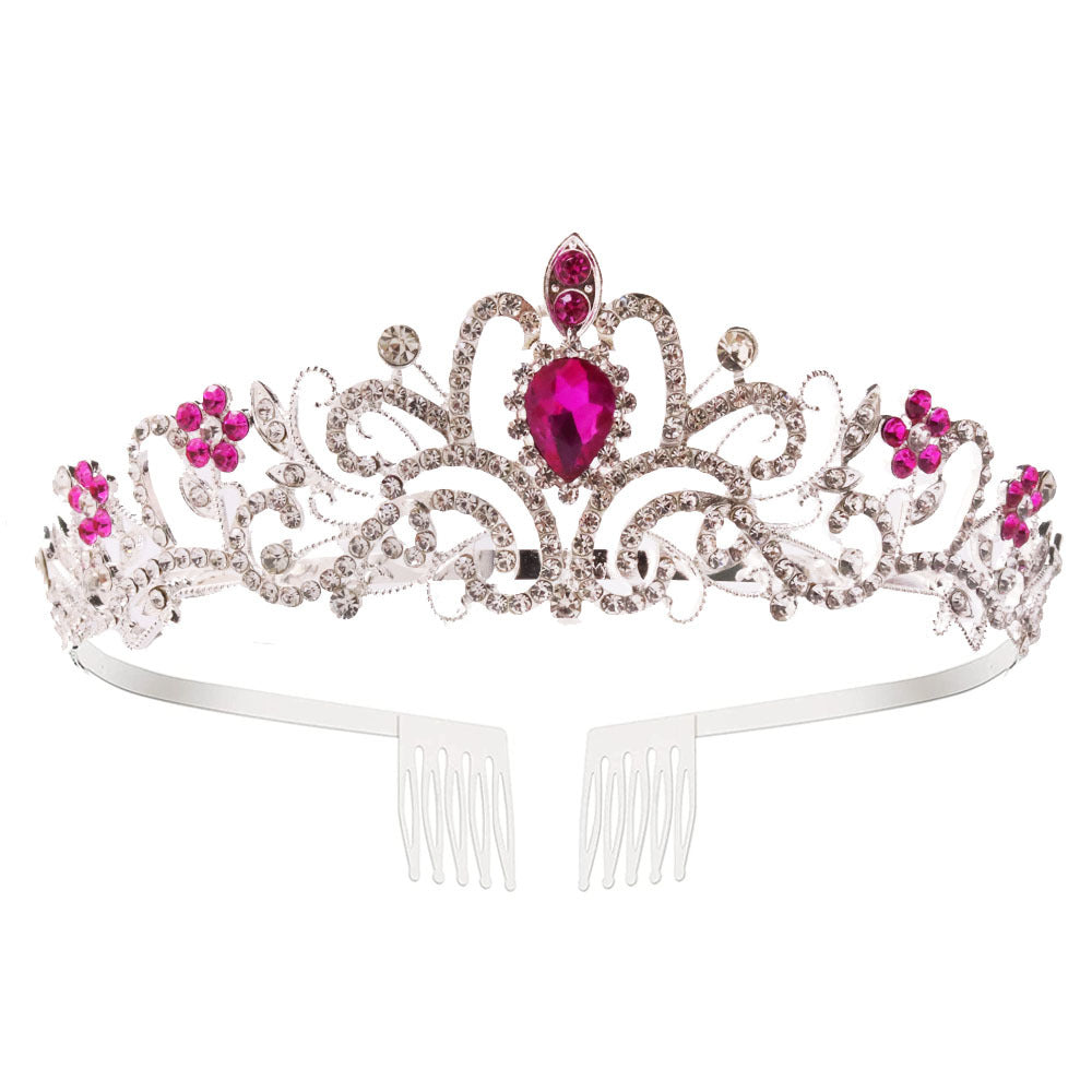 Damen Funkelnde Kristall-Tiara mit filigranem Design Brehn