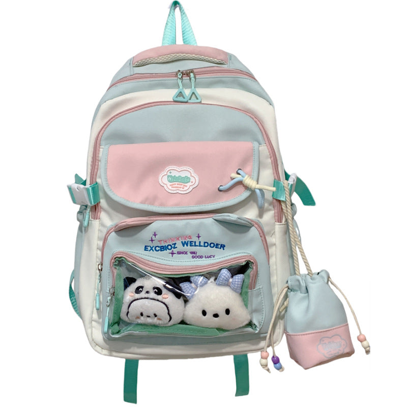 Multi-Compartment Transparent Travel School Backpack Brehn