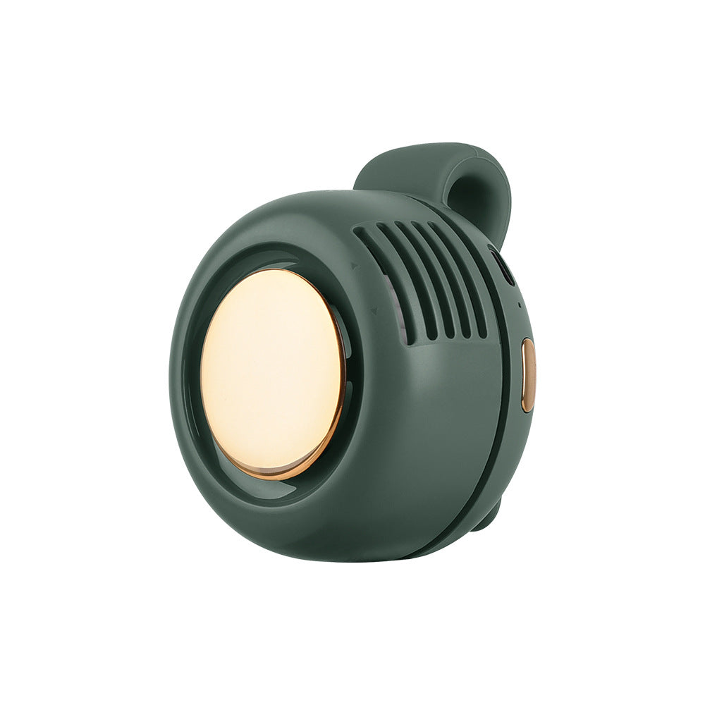 Kühlender tragbarer Clip-on persönlicher Ventilator mit warmem LED-Licht und wiederaufladbarem Akku Brehn