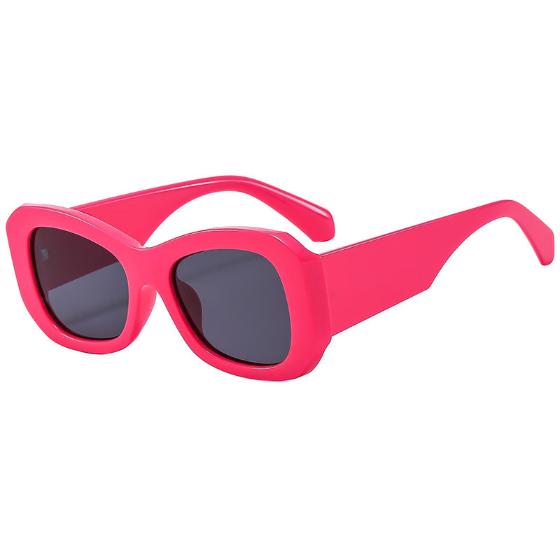 Damen Futuristische Sonnenbrille mit markantem Rahmen Brehn