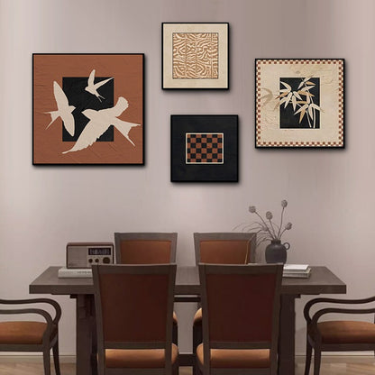 Abstrakte Vogel Wandkunst