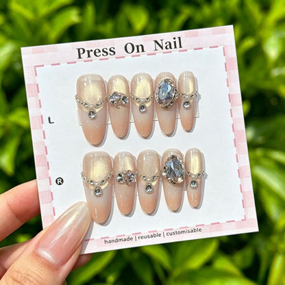 Anpassbare Ombre Press-On Nägel