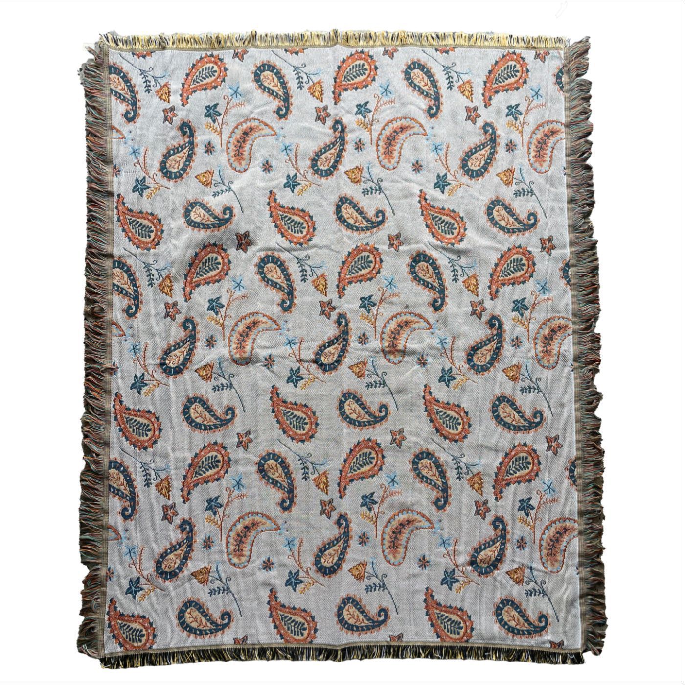 Elegante Paisleymuster Wandteppichwurfdecke