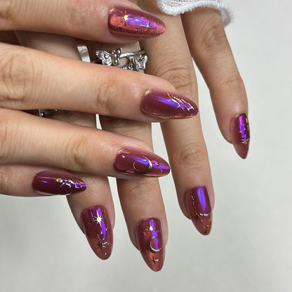 Dekorativer Press-On-Nagelset mit einzigartigen Designs Brehn