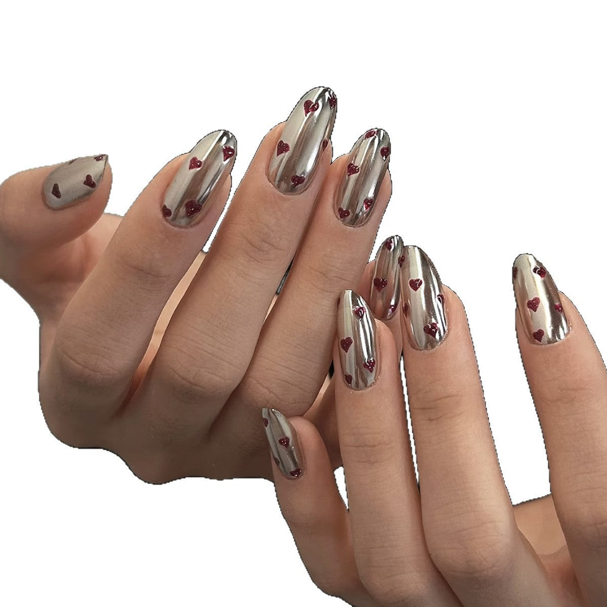 Kunstnagelset mit herzförmigem Design Brehn