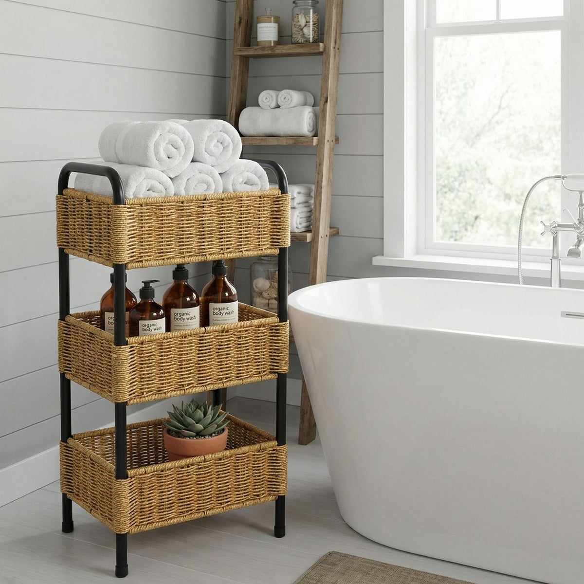 Multi-Tier Geflochtener Badezimmer-Organisator Korb Brehn