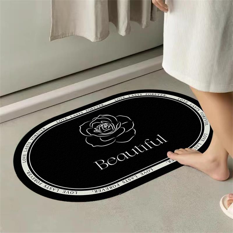 Plüsch Floral Dekorative Badematte