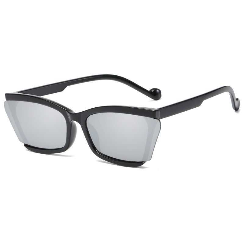 Damen modische Sonnenbrille mit einzigartigem rechteckigem Design und UV-Schutz Brehn