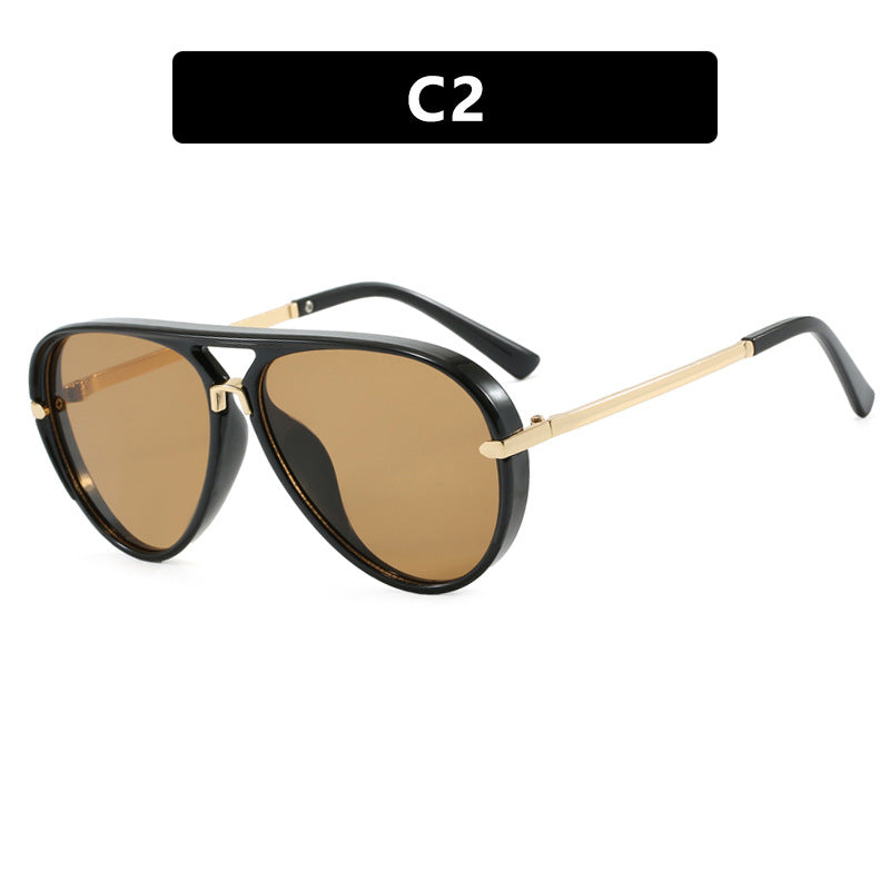 Damen modische Piloten-Sonnenbrille mit eleganten Metallakzenten Brehn