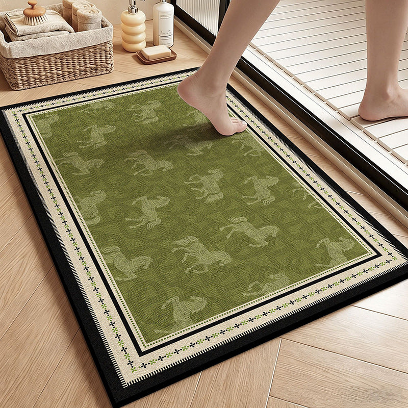 Vintage Botanische Florale Badematte