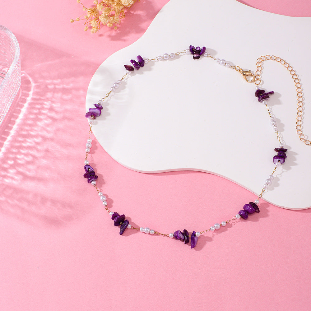 Elegante florale Perlenkette Brehn