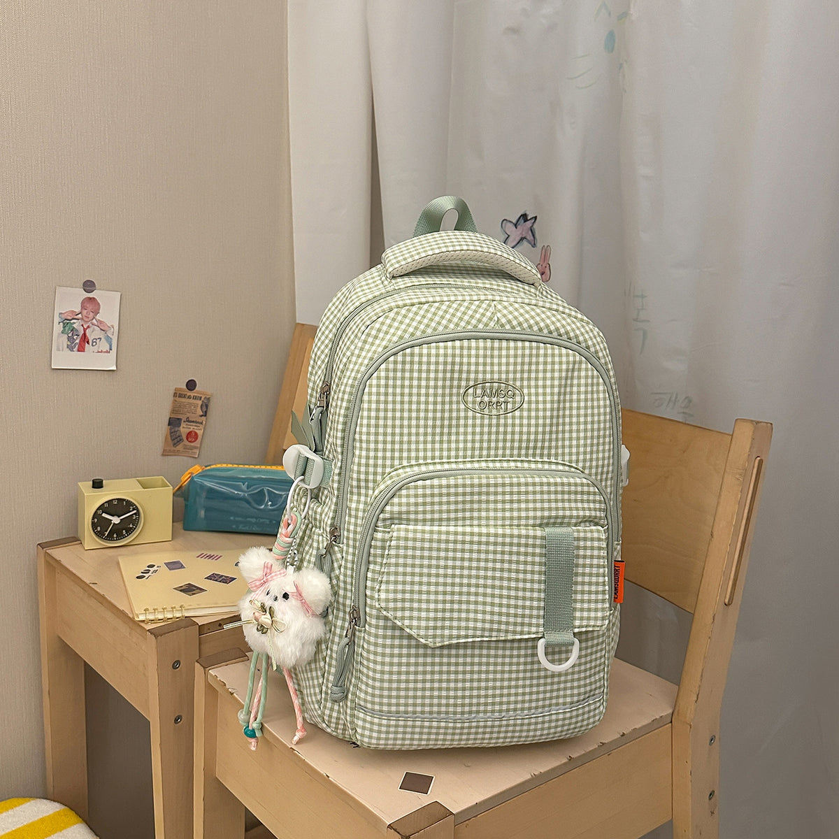 Stylische Schachbrettmuster-Rucksack Brehn 1791205963