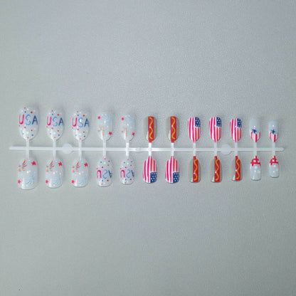 Patriotisches Nagelkunst-Set