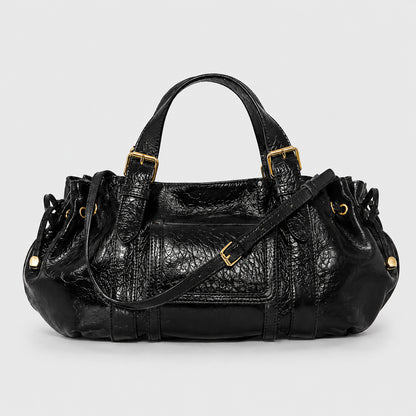 Luxuriöse Texturierte Lederhandtasche