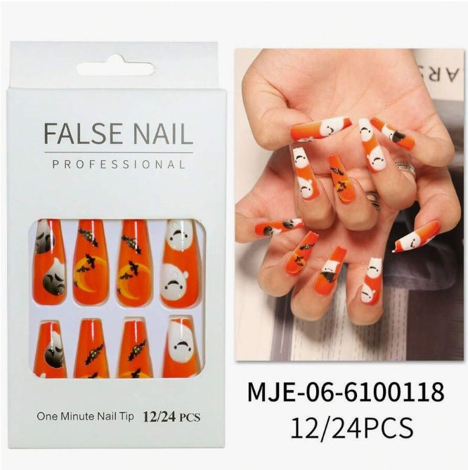 Künstlerisches Press-On Nageldesign mit Tropfeneffekt Brehn