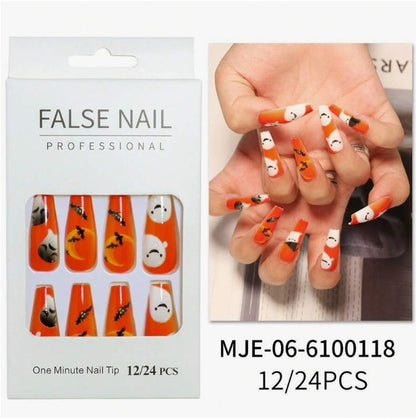 Künstlerisches Press-On Nageldesign mit Tropfeneffekt Brehn