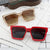 Damen Oversized-Sonnenbrille im modischen Eckdesign Brehn