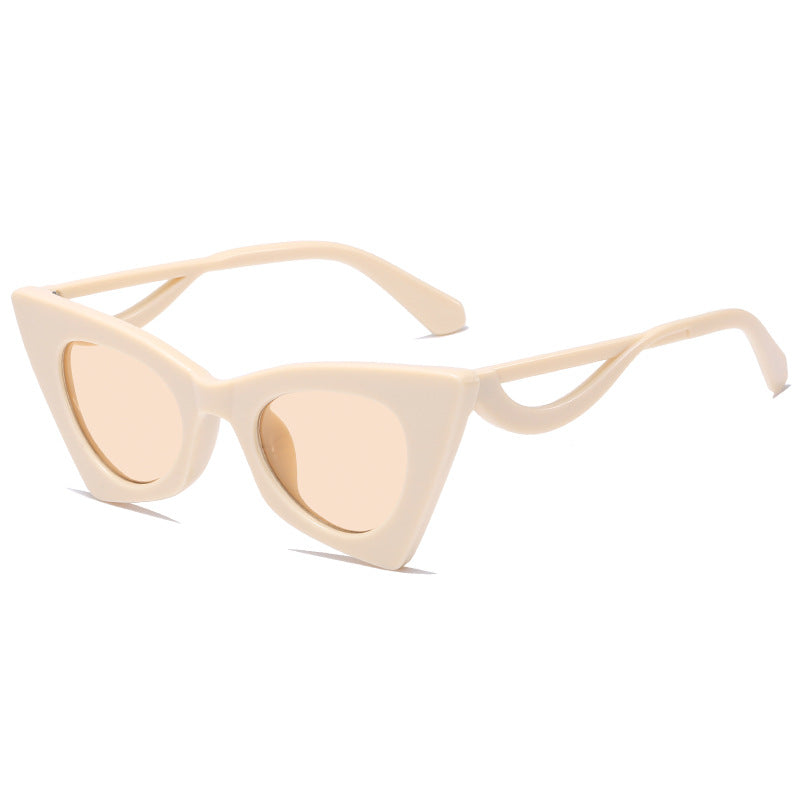 Damen Modische Katzenaugen Sonnenbrille im Fashion-Stil Brehn