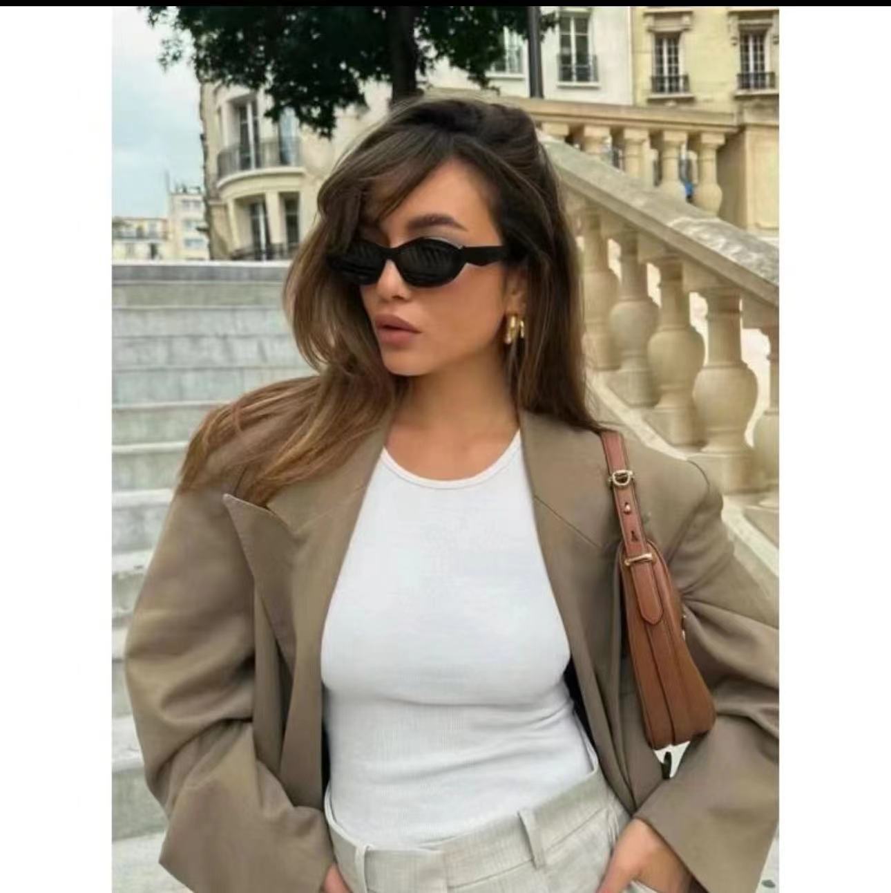 Damen modische Cat-Eye Sonnenbrille mit UV-Schutz Brehn