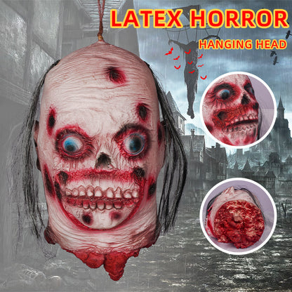 Horrifizierendes Latex Hängendes Schauriges Kopf Requisit Brehn