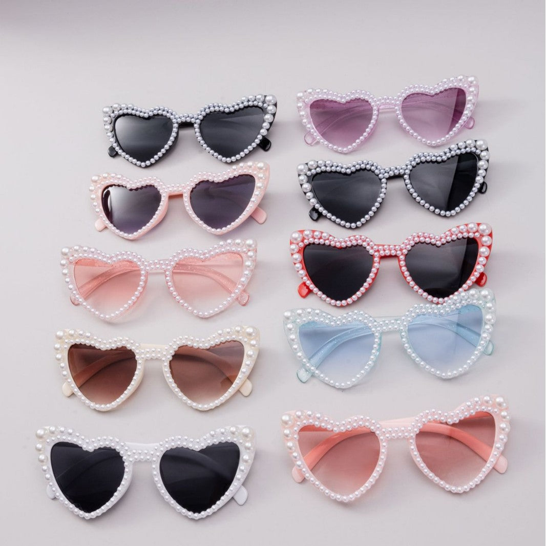 Damen Designer-Sonnenbrille mit Perlenrahmen von Brehn