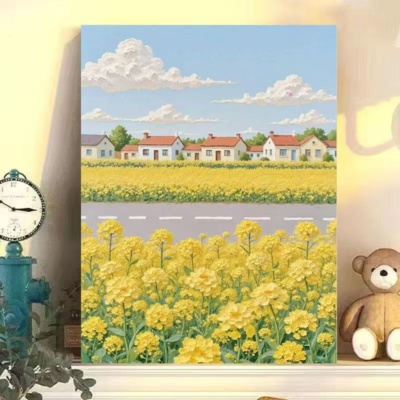 Landschaftsblumen Leinwand Kunst Druck Brehn