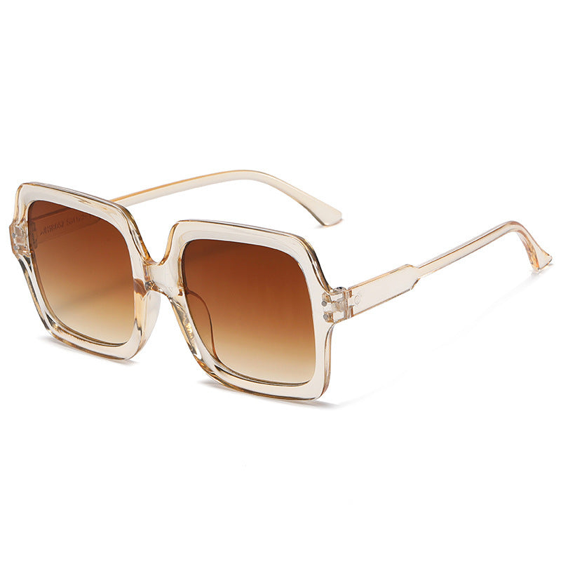 Damen modische quadratische Sonnenbrille mit verspiegelten Gläsern Brehn