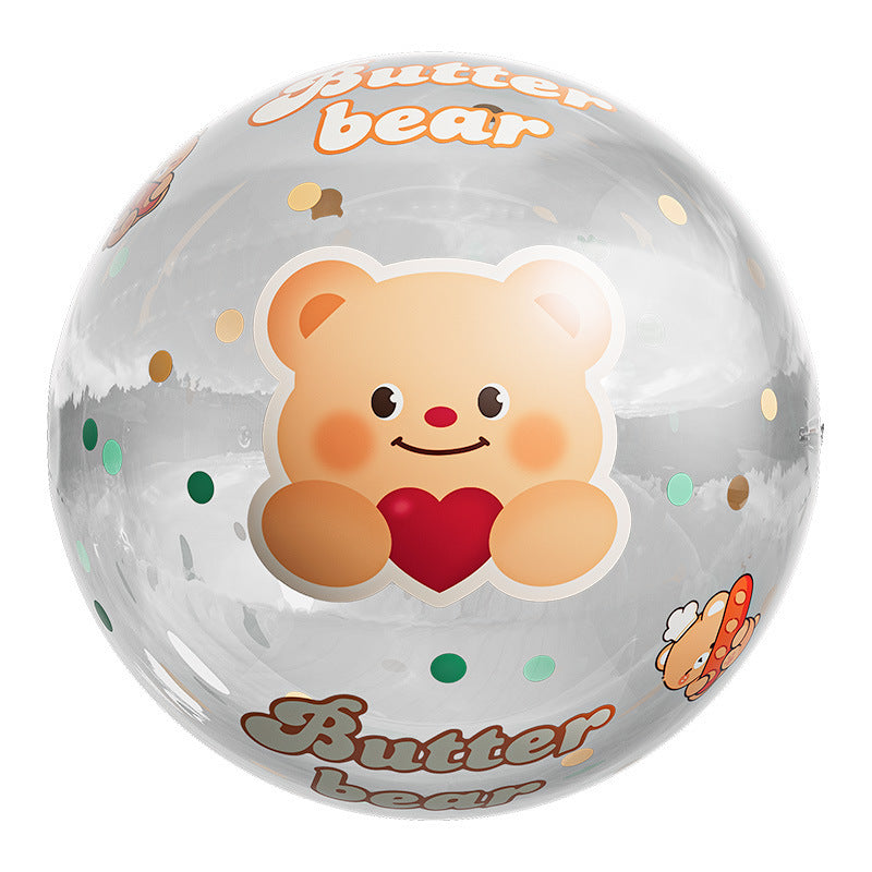 Unisex Aufblasbare Spielball mit fröhlichem Bärenmotiv Brehn
