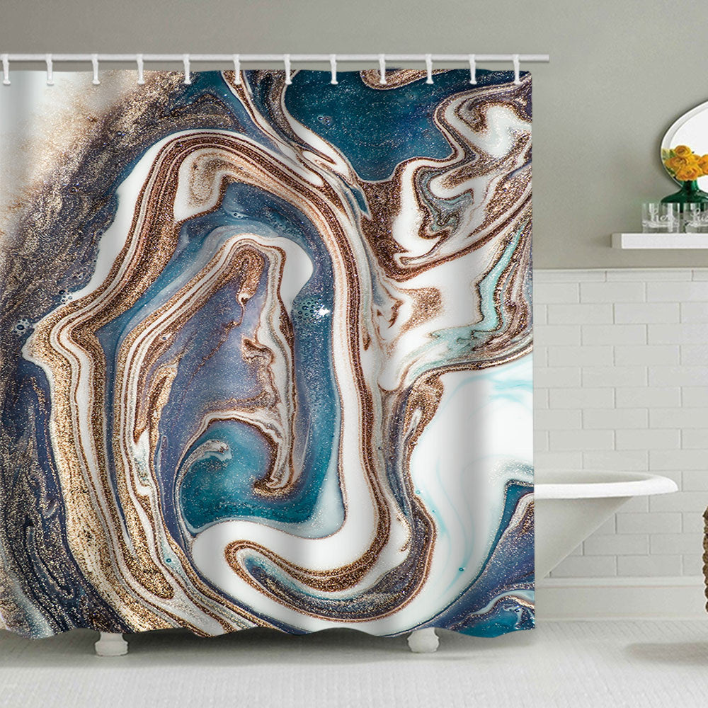 Künstlerisches Marmor Design Duschvorhang Brehn