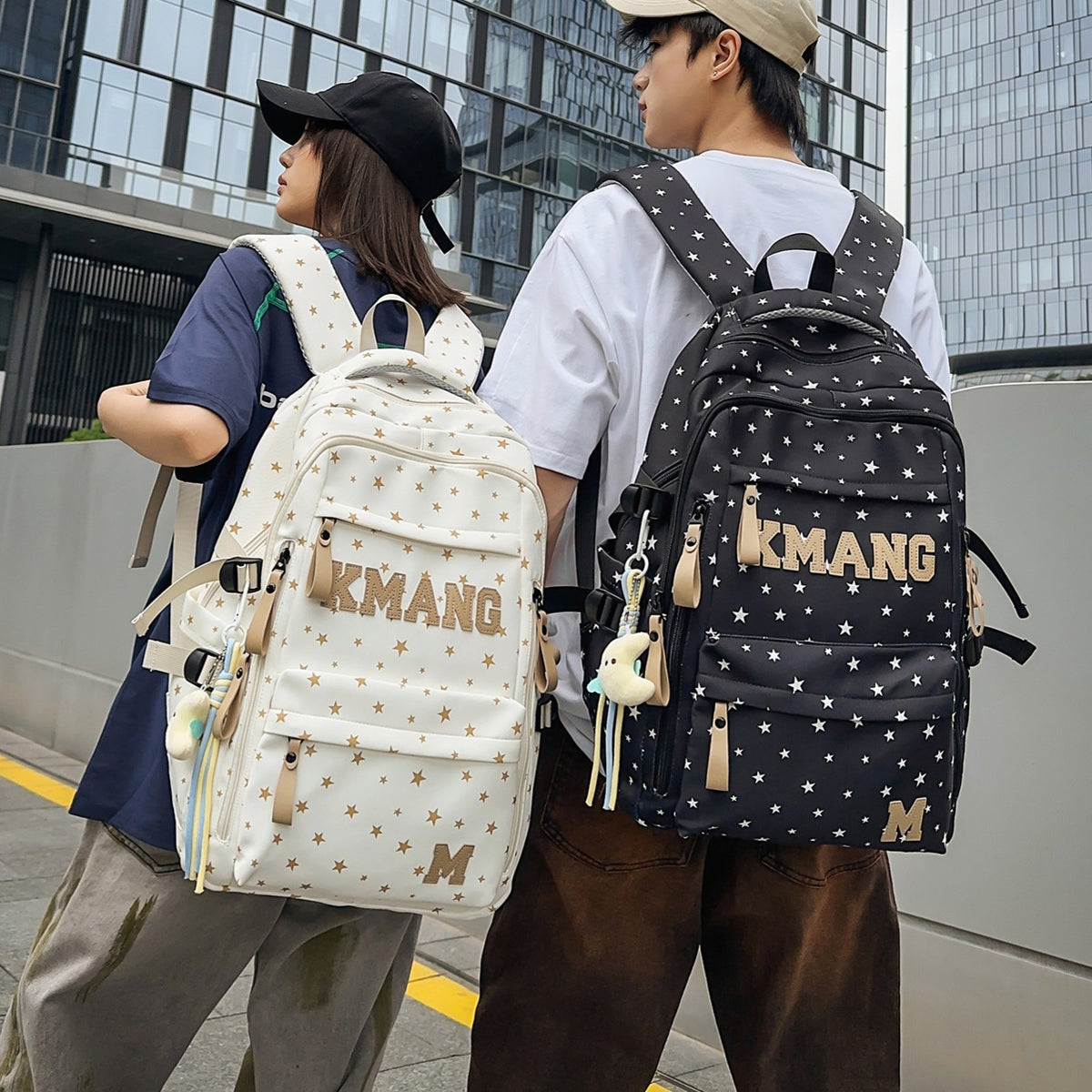 Trendiger Sternmuster-Rucksack Brehn