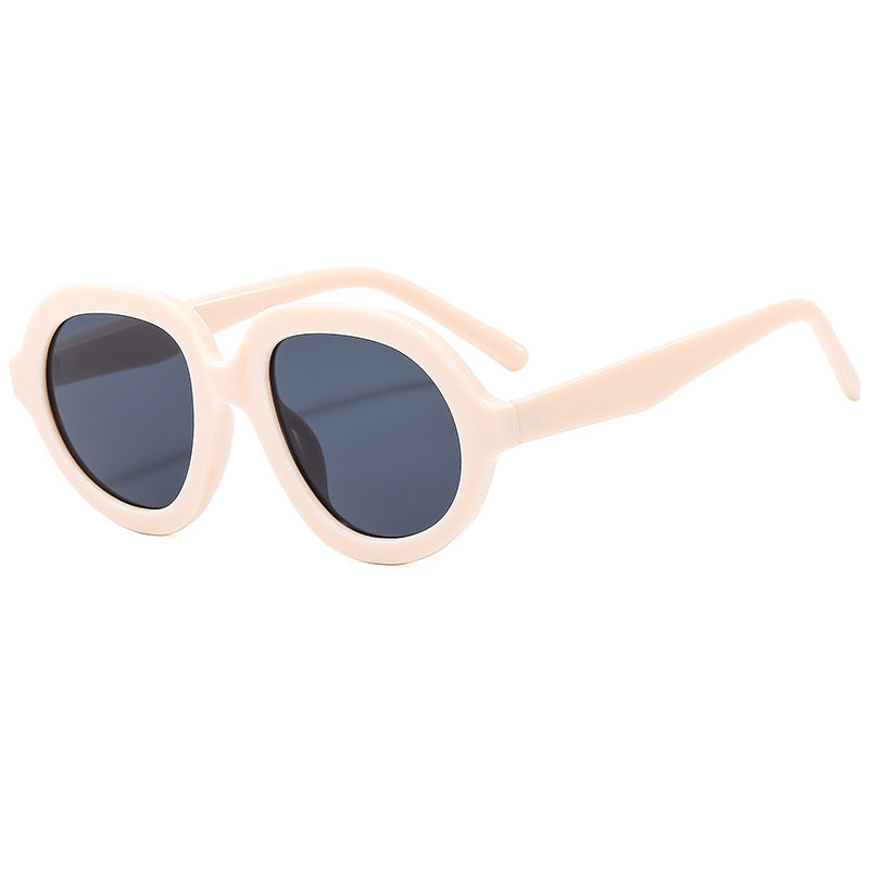 Damen modische Sonnenbrille mit breitem, ovalem Rahmen Brehn
