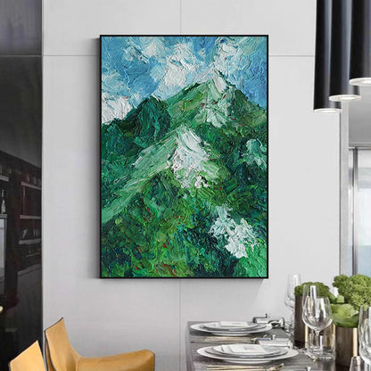 Texturiertes Berglandschaft Ölbild
