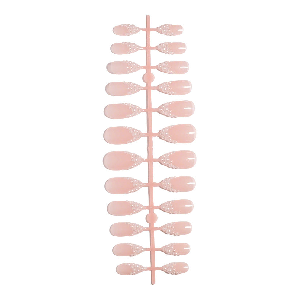 Glamouröses Perl-betontes Druck-Nagelset Brehn