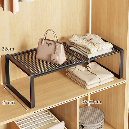 Verstellbarer Metall Kleiderschrank Regal Hebeorganisator
