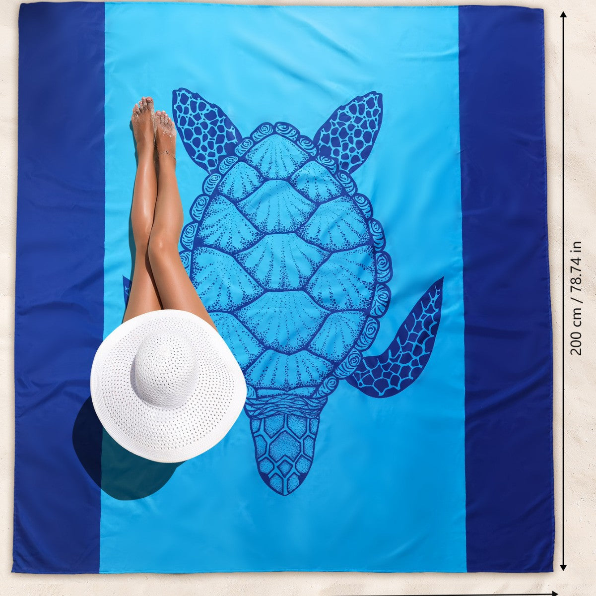 multifunktionales Strandtuch mit kreativem Schildkrötenmotiv Brehn