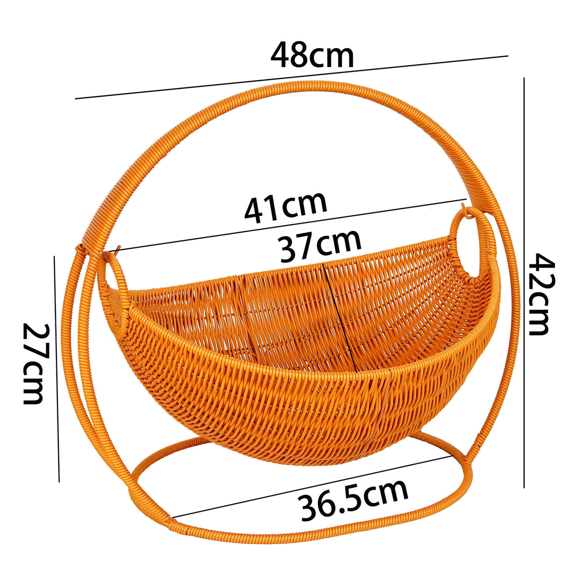 Moderner Rattan Obstschale mit Ständer Brehn