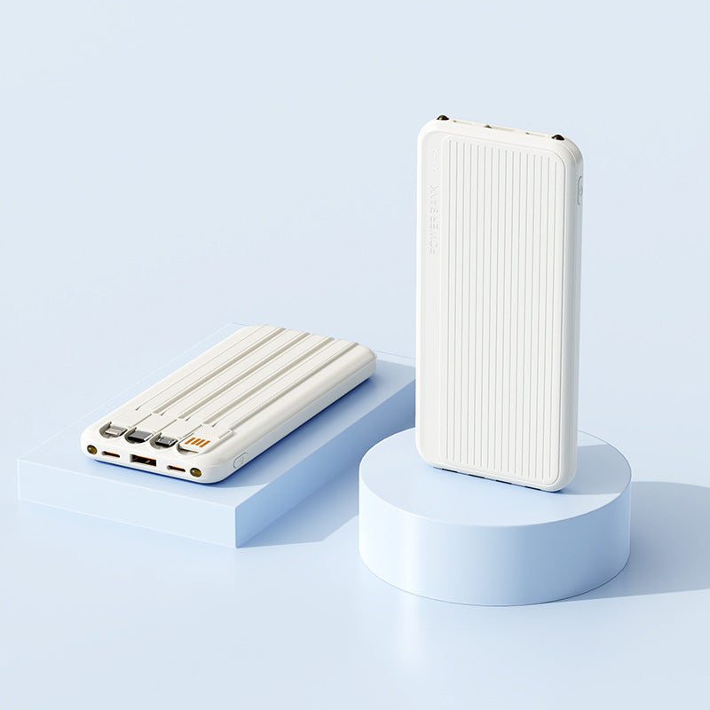 Powerbank mit Integrierten Ladekabeln und Hochgeschwindigkeitsladefunktion Brehn