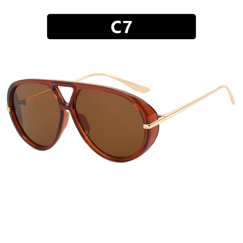 Damen Oversized Sonnenbrille mit elegantem Kunststoffrahmen und verspiegelten Gläsern Brehn
