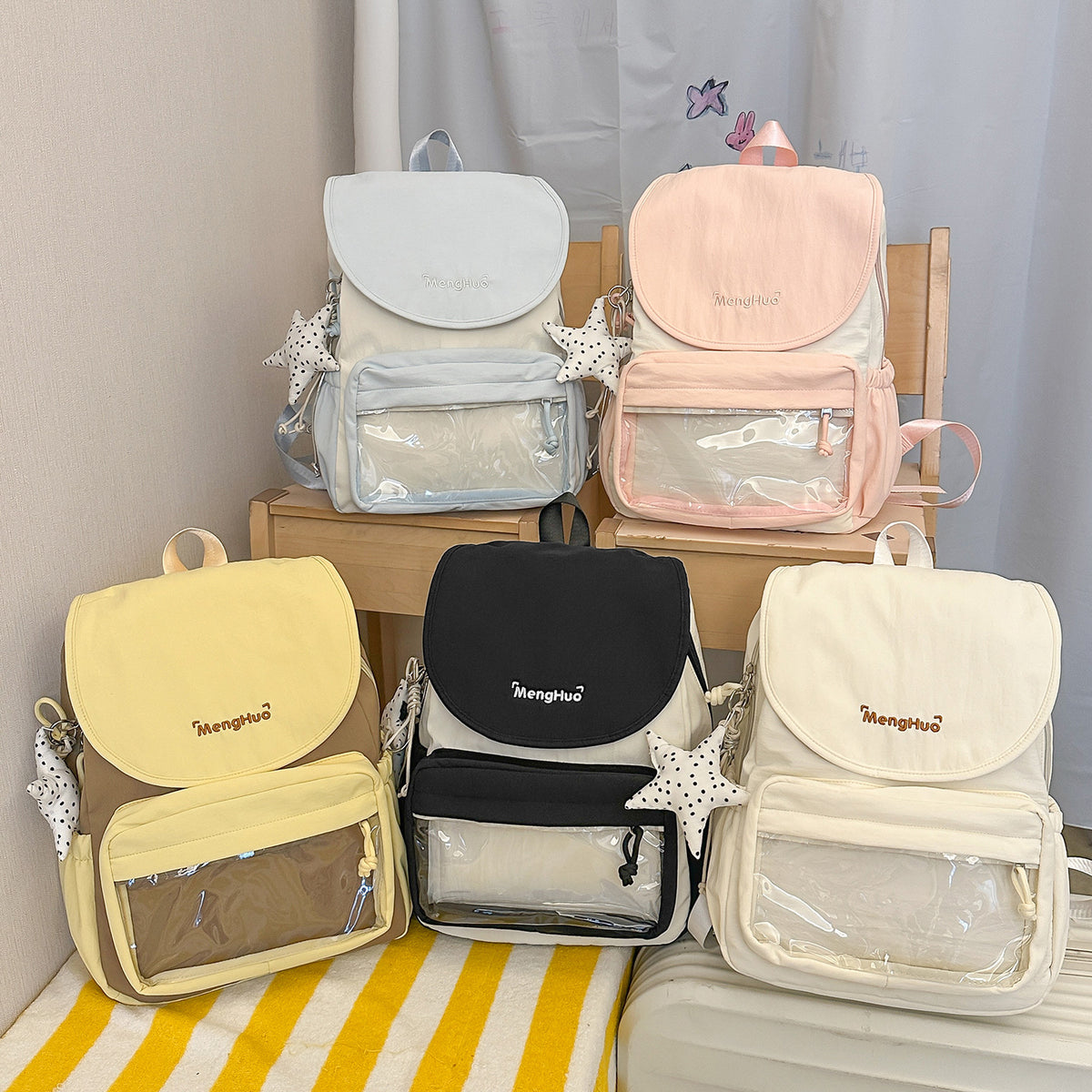 Stylische transparente Utility-Rucksack Brehn