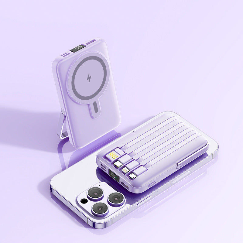 Tragbare Powerbank mit Multifunktionalen Ladekabeln Brehn