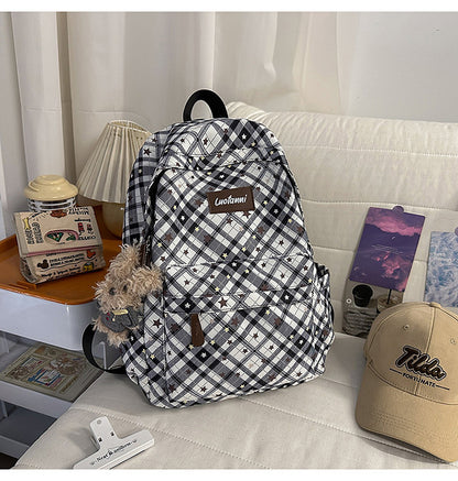 Stylische Karomuster-Rucksack Brehn