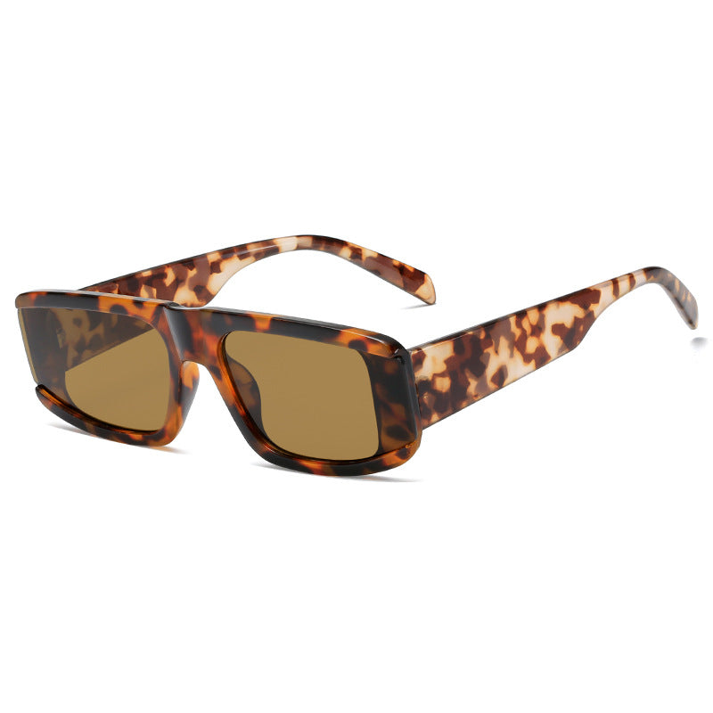Damen modische Sonnenbrille mit futuristischem Design und transparenten Rahmen Brehn