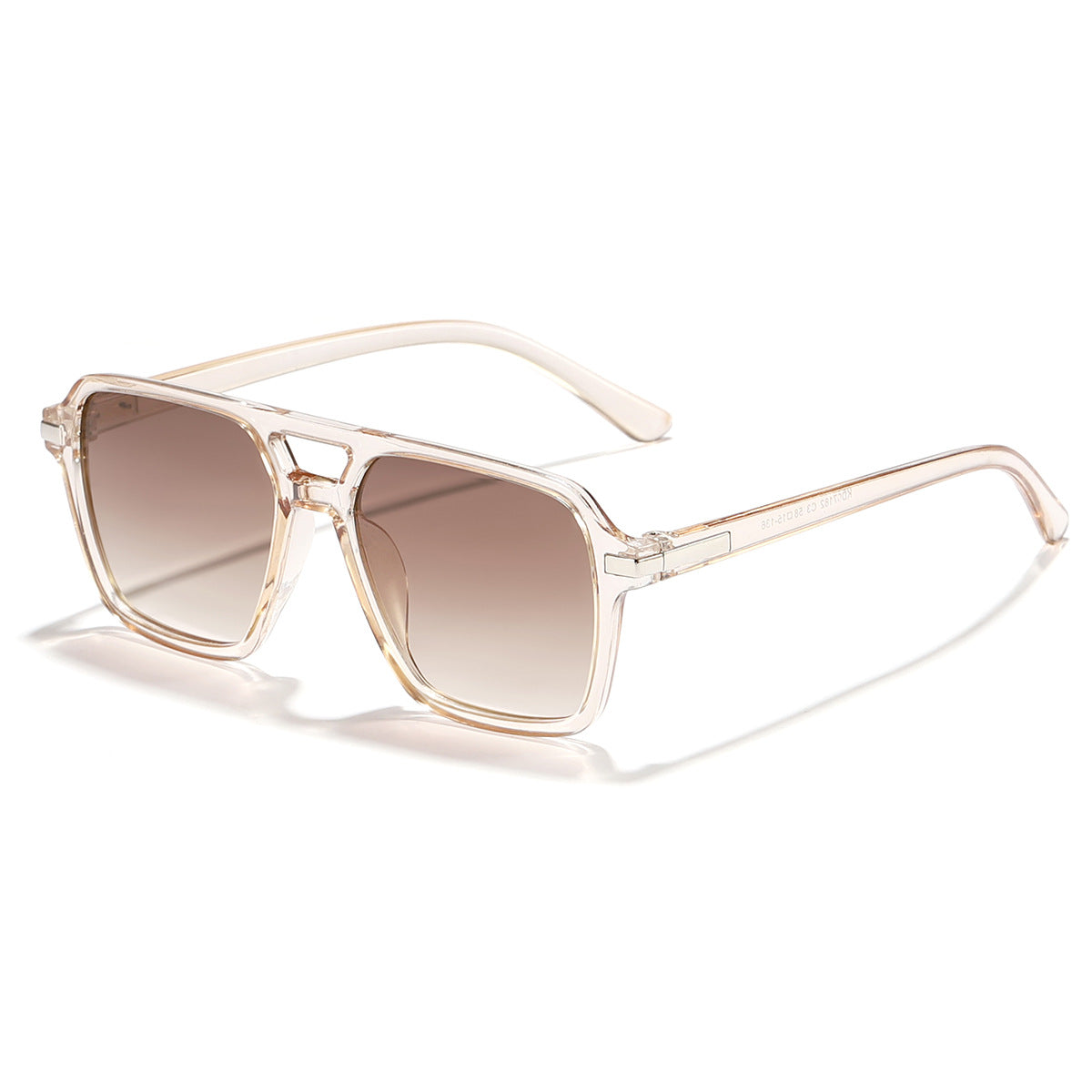 Damen quadratische Sonnenbrille mit elegantem transparentem Rahmen Brehn