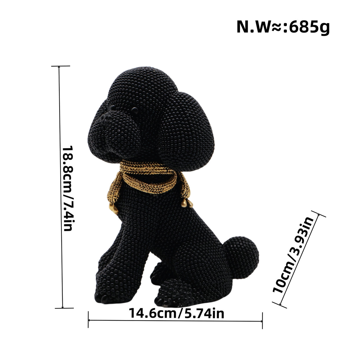 Dekorative Hundefigur im modernen Design Brehn