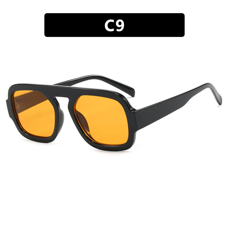 Damen trendige Sonnenbrille mit markantem eckigem Design und UV-Schutz Brehn